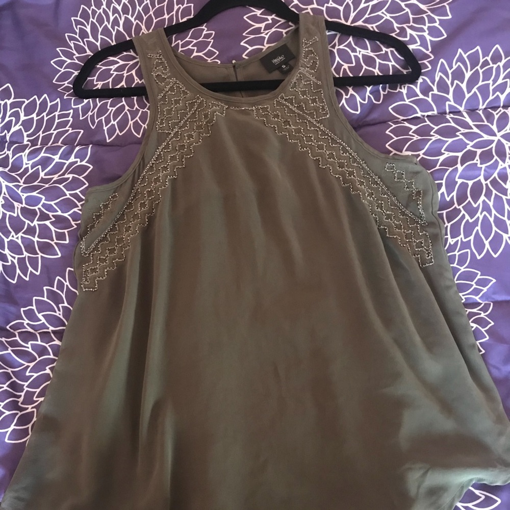 Olive green top